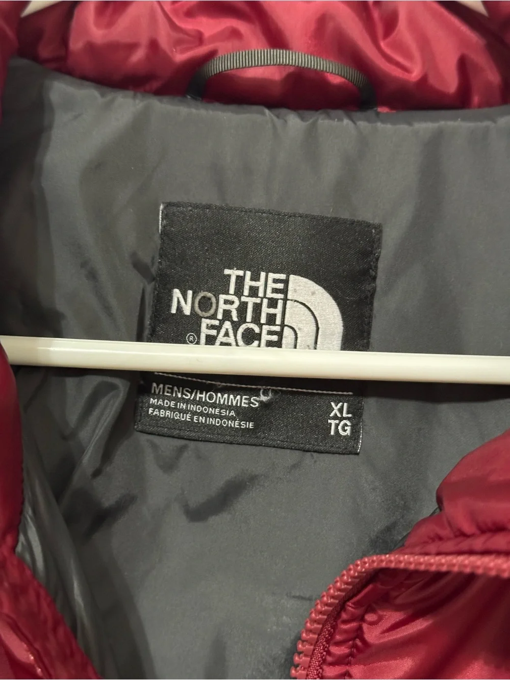 The North Face Men's XL Maroon Insulated Primaloft Quilted Jacket